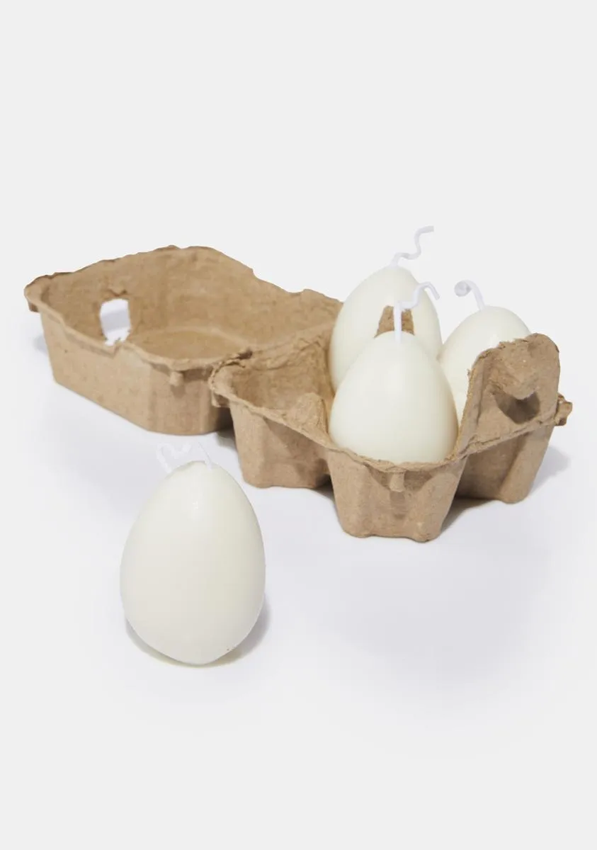 Hard Boiled Egg Candles Set-