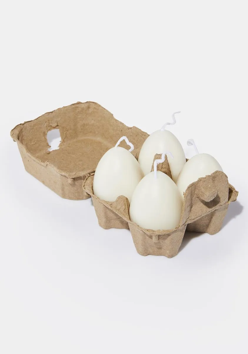 Hard Boiled Egg Candles Set-