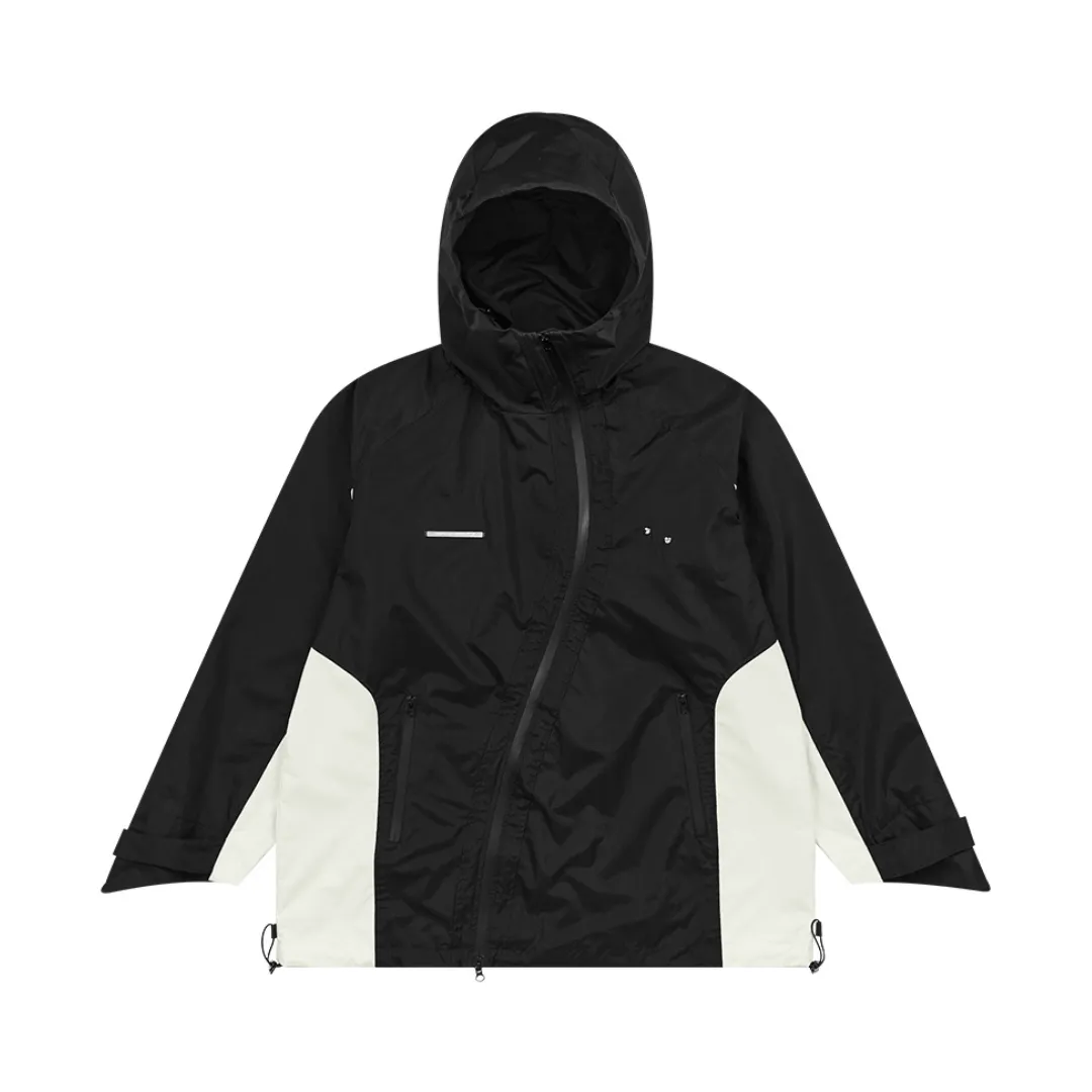 H/C Functional Irregular Zipper Windbreaker