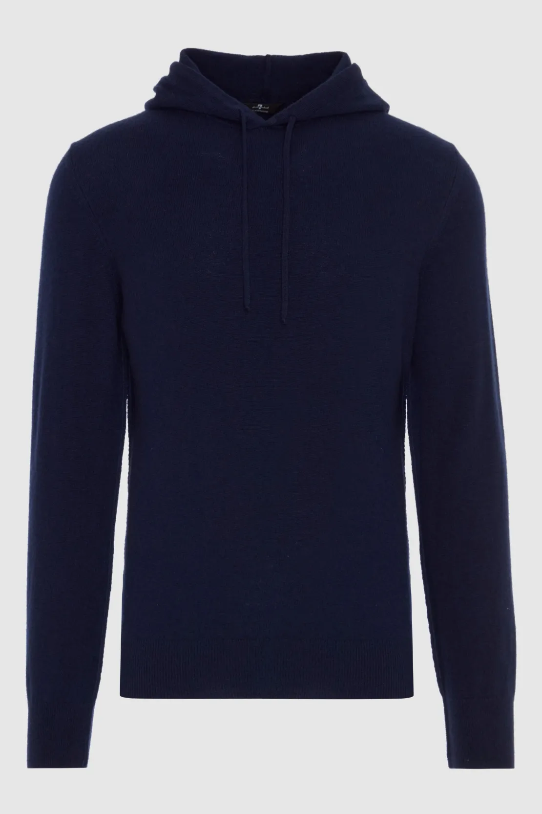 HOODIE CASHMERE W/ STITCH DETAIL NAVY