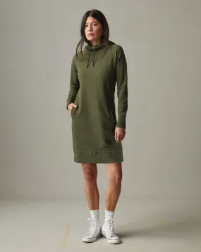 Hoodie Dress - Moss