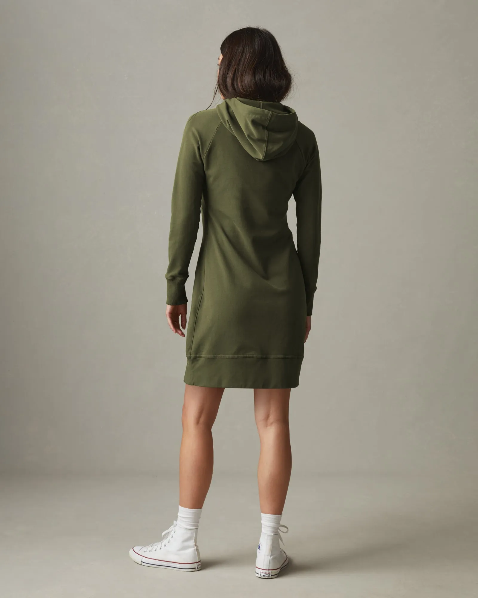 Hoodie Dress - Moss