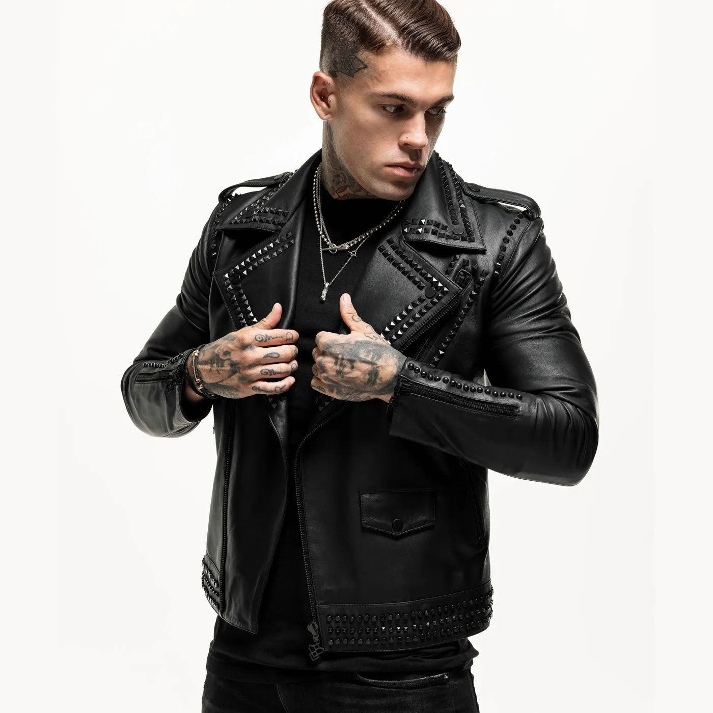 Illuminati Studded Leather Jacket