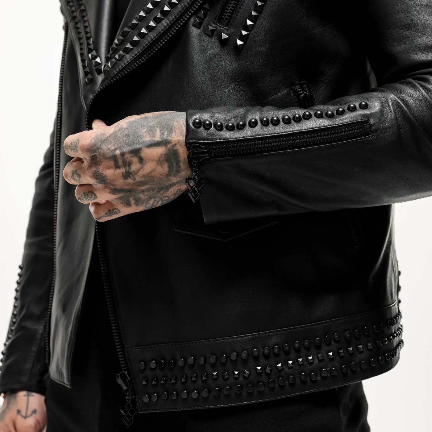 Illuminati Studded Leather Jacket