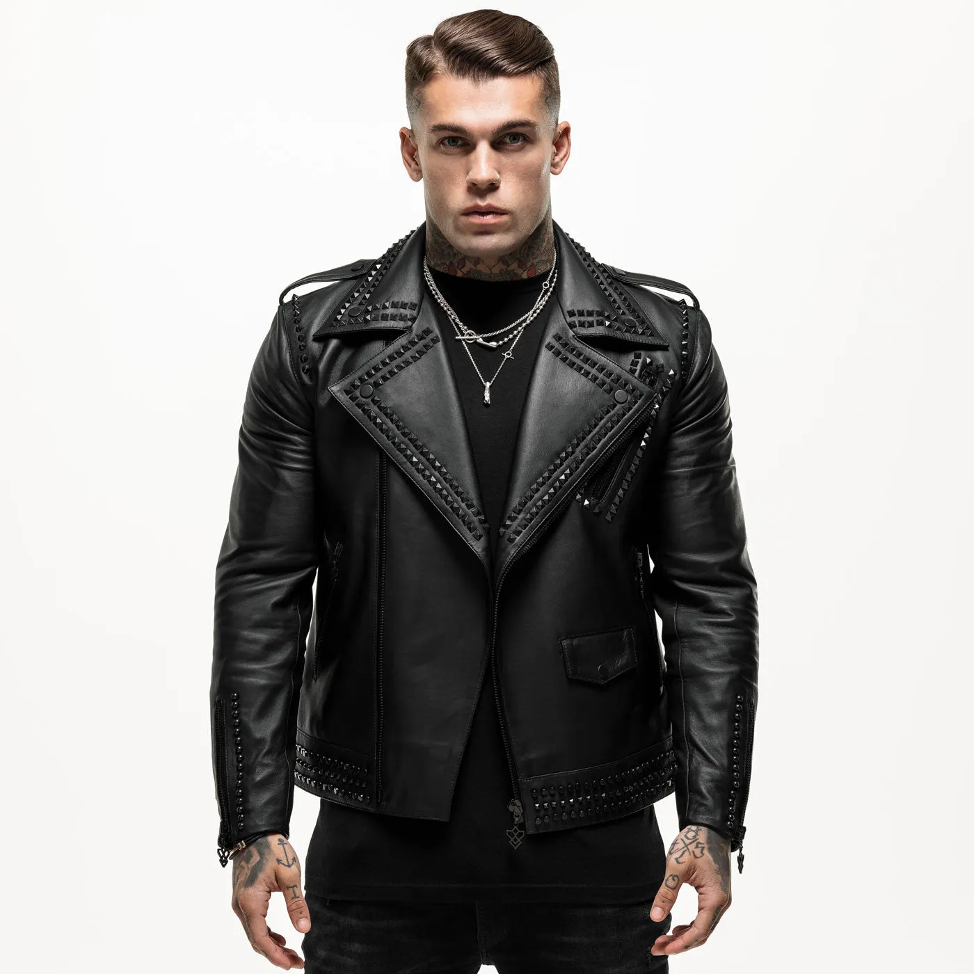 Illuminati Studded Leather Jacket