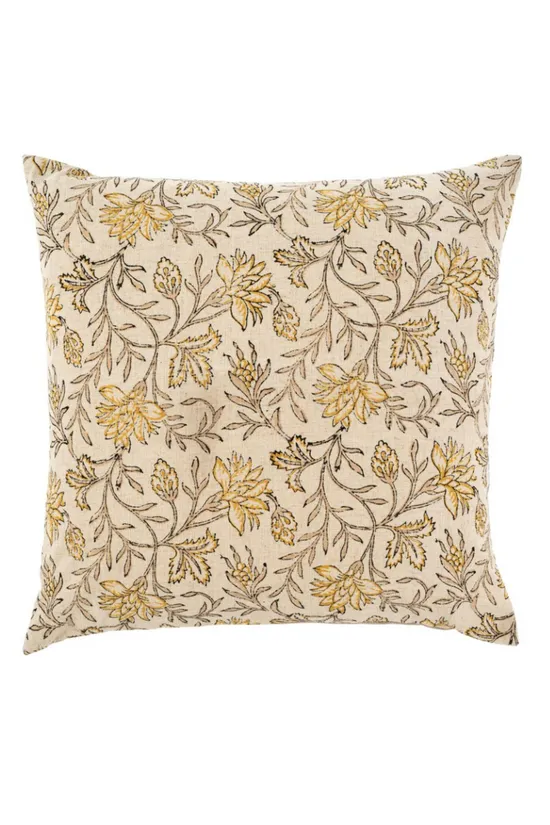 Indaba, Carolina Block Print Pillow-Yellow  