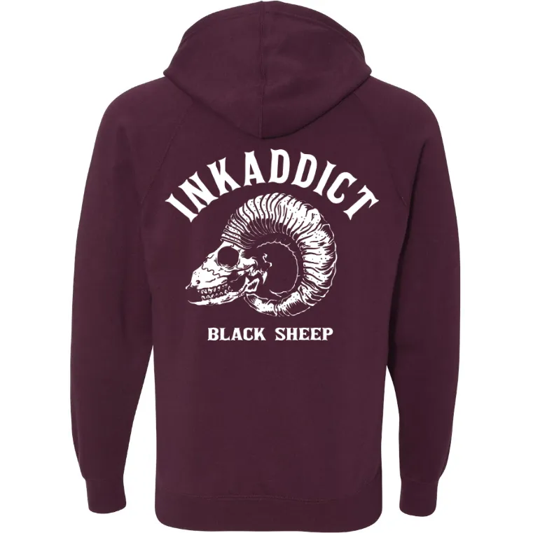 InkAddict Throwback Black Sheep Women's Blackberry Pullover