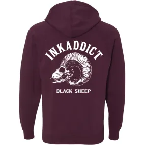 InkAddict Throwback Black Sheep Women's Blackberry Pullover