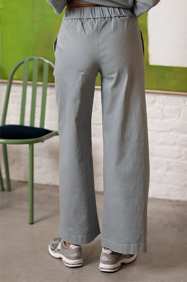 Jeff VOLTA BLUE STRAIGHT TROUSERS