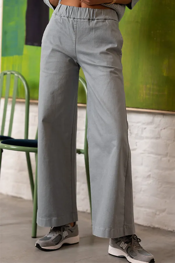 Jeff VOLTA BLUE STRAIGHT TROUSERS