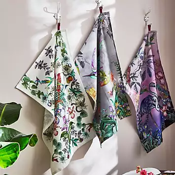 Joe Browns Set of 3 Neon Botanicals Tea Towels | Kaleidoscope