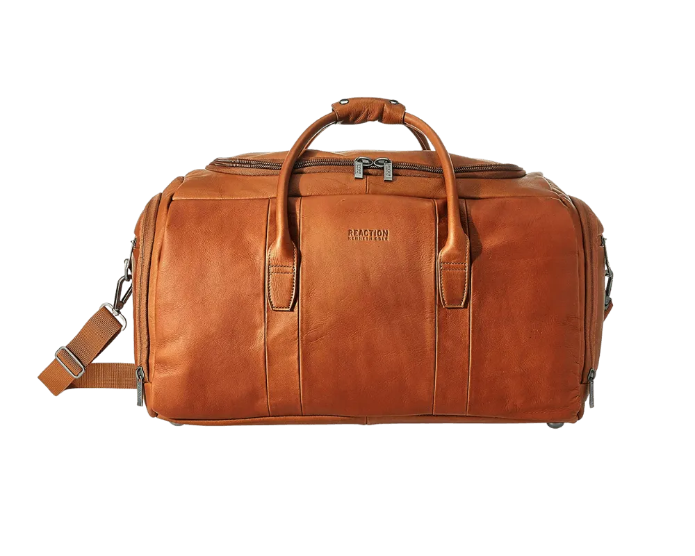 Kenneth Cole Reaction Colombian Leather Travel Duffle Bag - Horizon Leathers