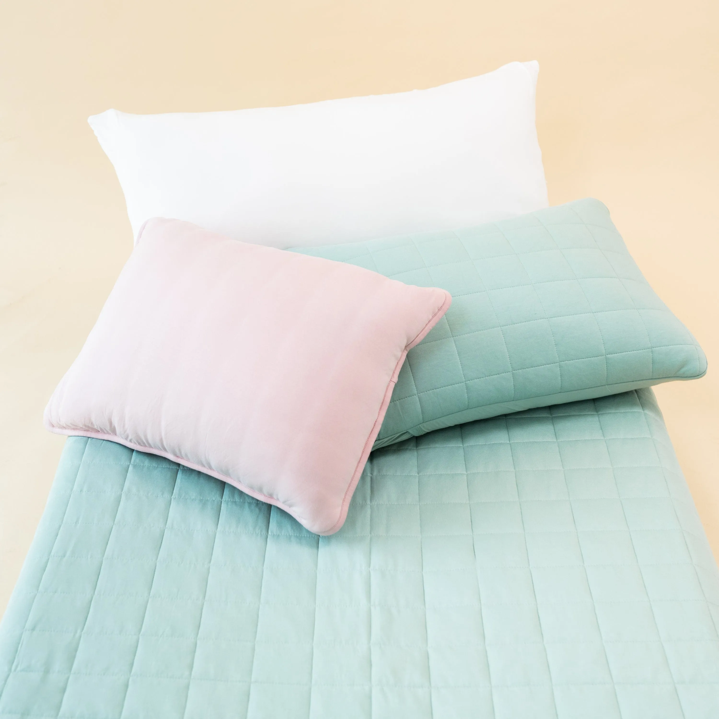 King Quilted Pillowcase in Sage