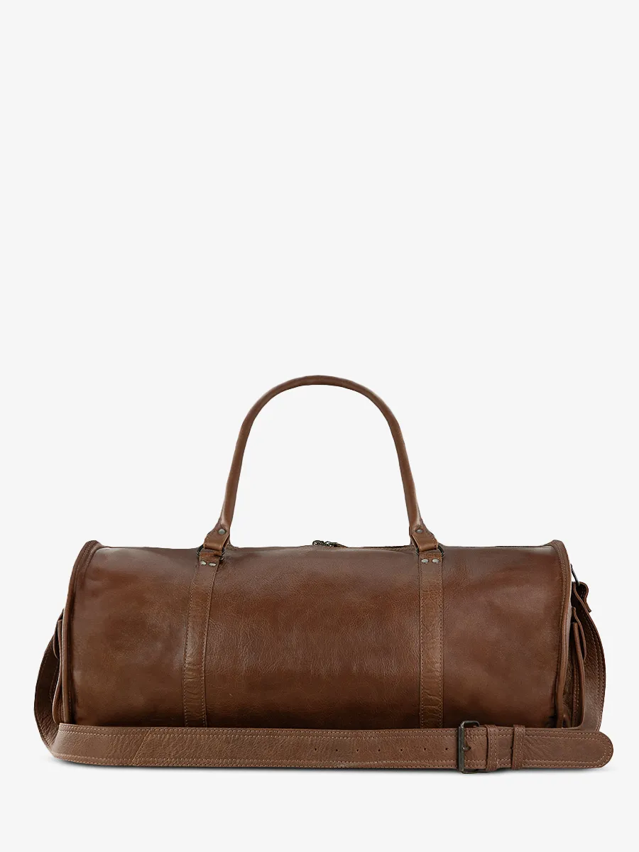 leather travel bag brown - LeVoyageur - XL Tobacco Brown | PAUL MARIUS