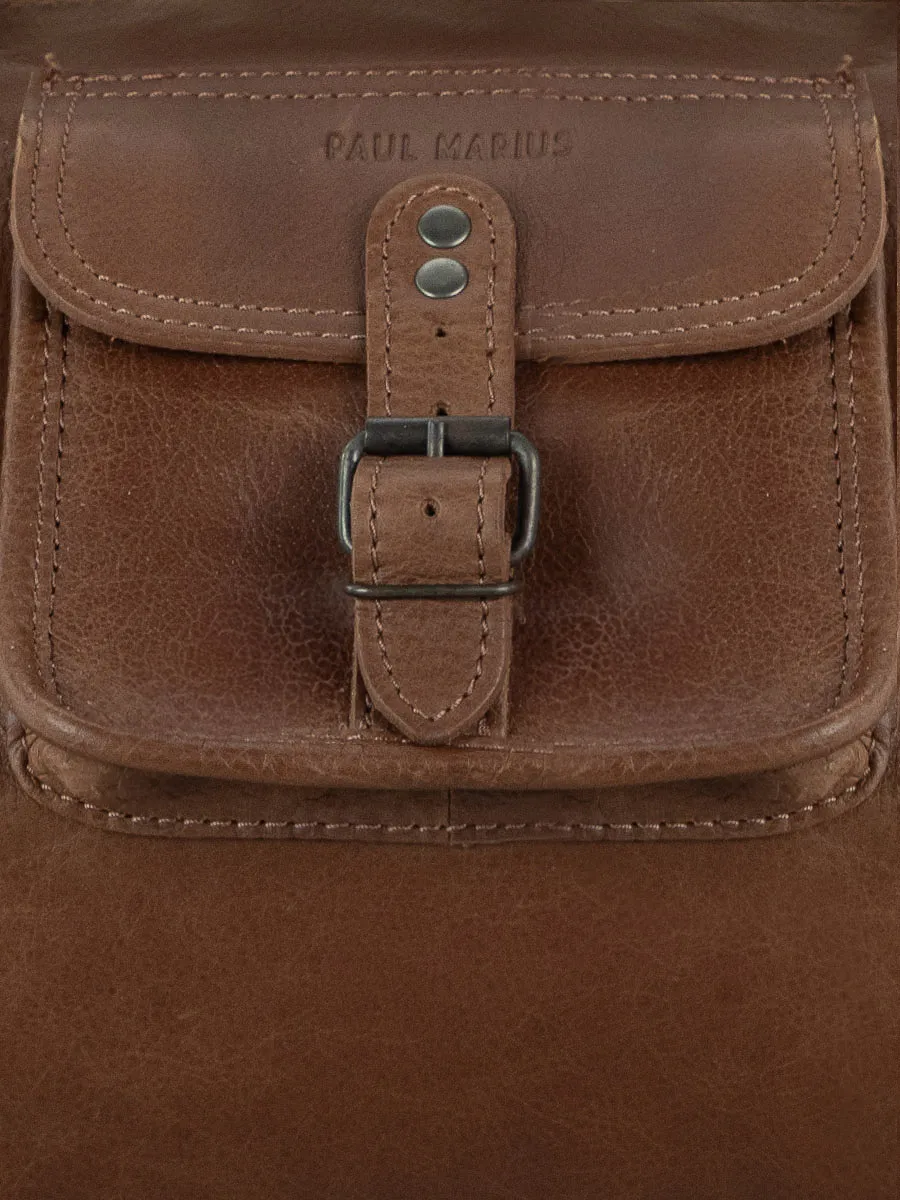 leather travel bag brown - LeVoyageur - XL Tobacco Brown | PAUL MARIUS