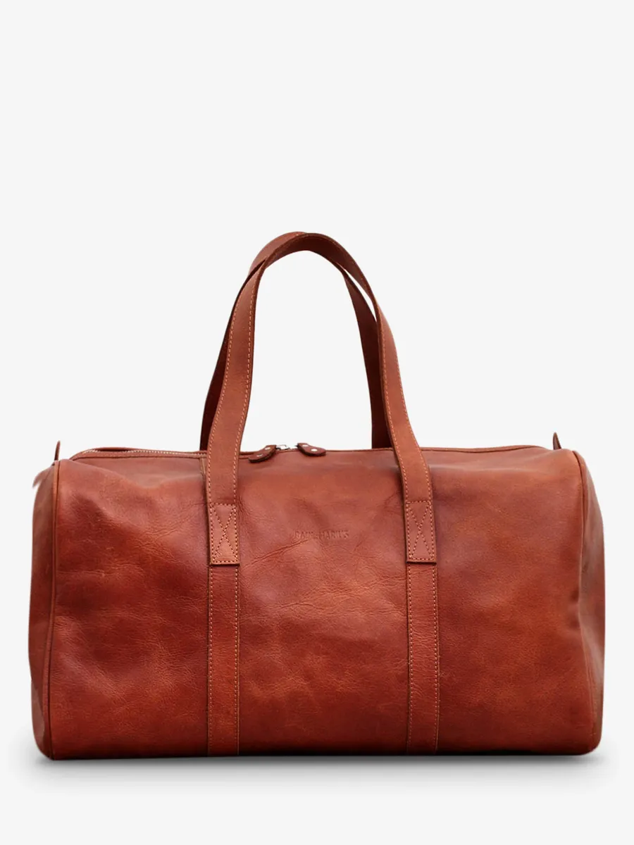 leather travel bag plane Brown - LeCabine Light Brown | PAUL MARIUS