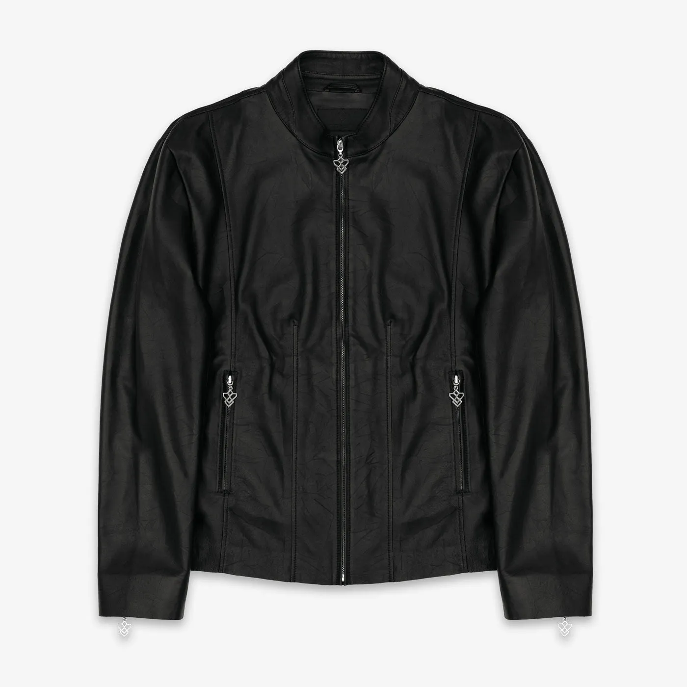 Lightweight Virtu Black Leather Jacket