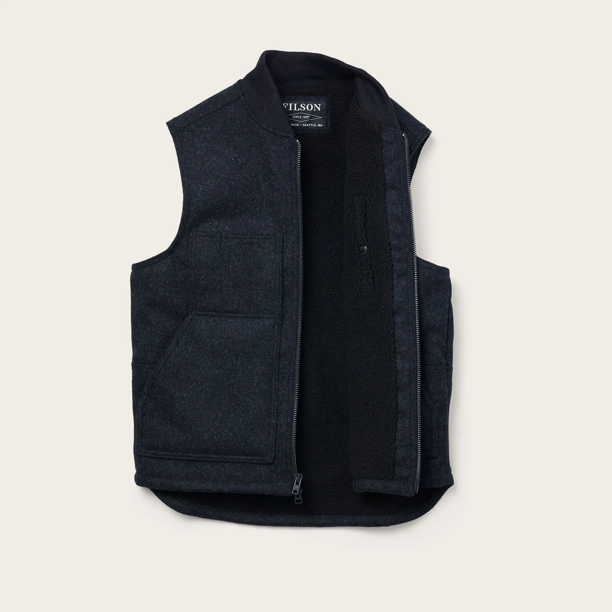 LINED MACKINAW WOOL WORK VEST