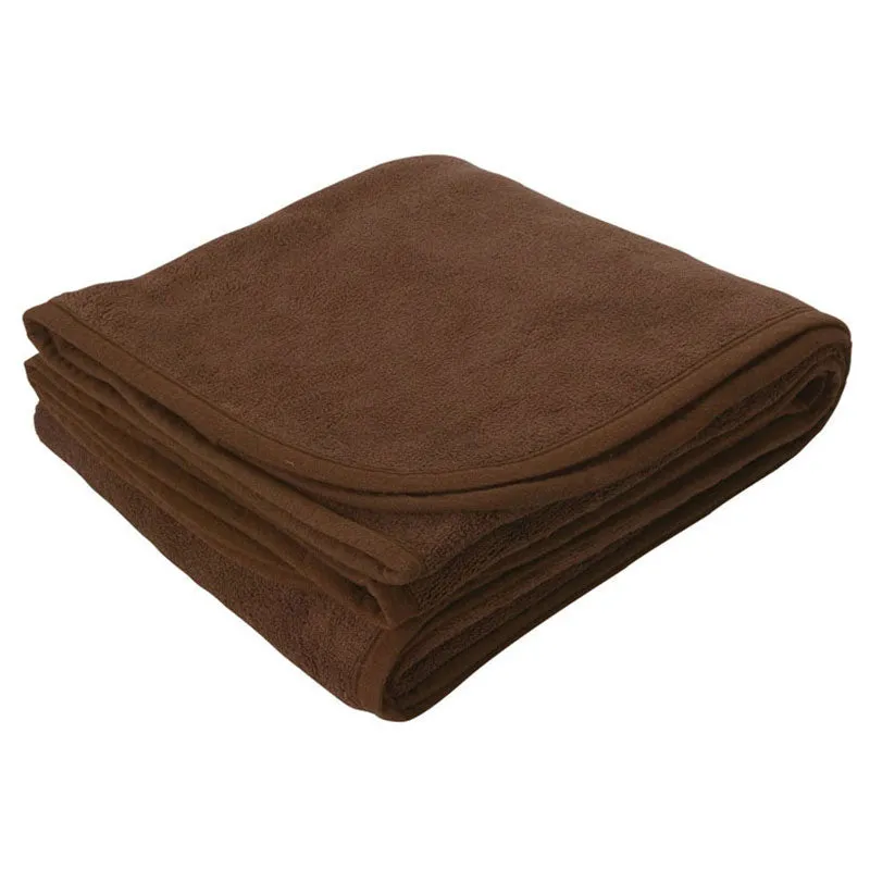 Logomark Brown Brookshire Micro-Plush Blanket