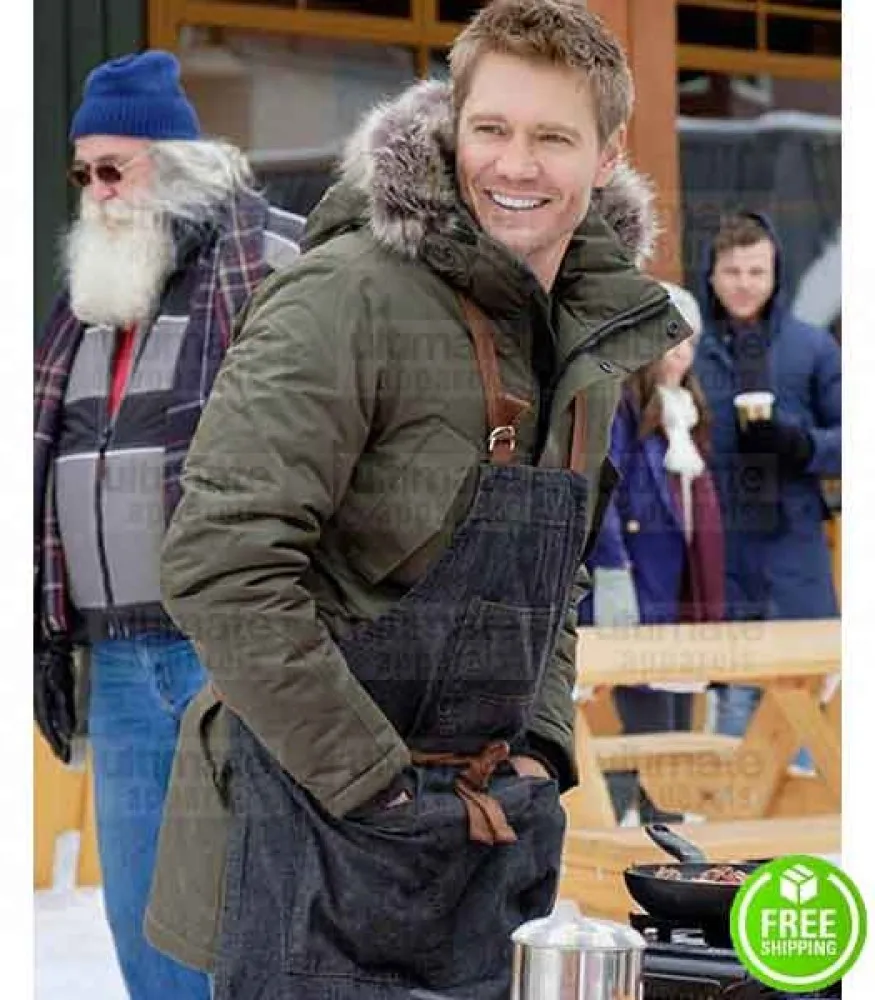 LOVE IN WINTERLAND CHAD MICHAEL MURRAY (BRETT HOLLISTER) GREEN COTTON JACKET