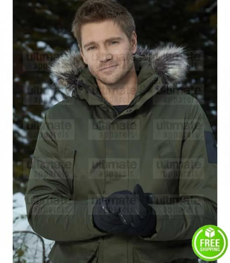 LOVE IN WINTERLAND CHAD MICHAEL MURRAY (BRETT HOLLISTER) GREEN COTTON JACKET