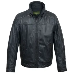 Mac: Men's Blue Leather Jacket