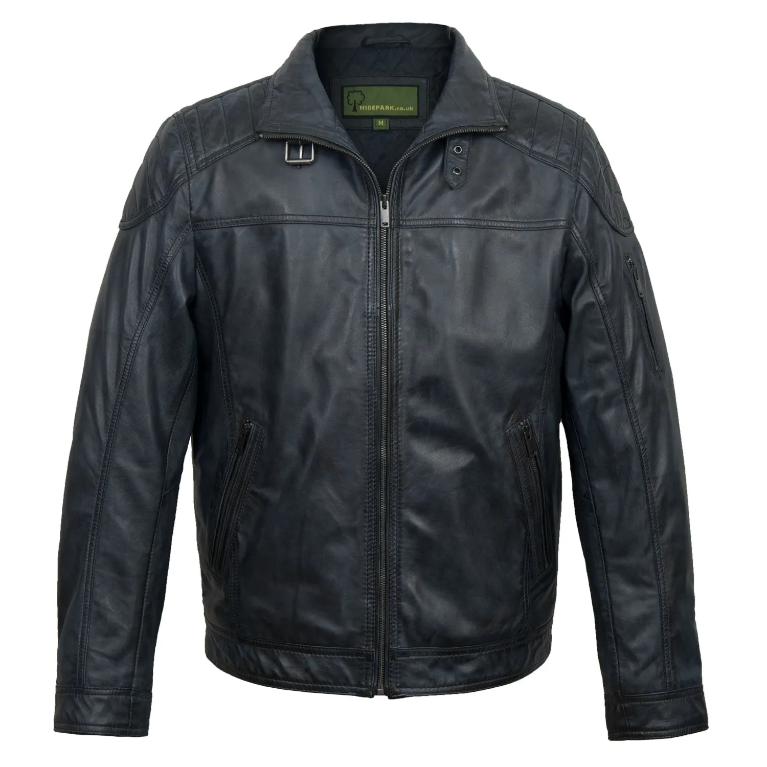 Mac: Men's Blue Leather Jacket