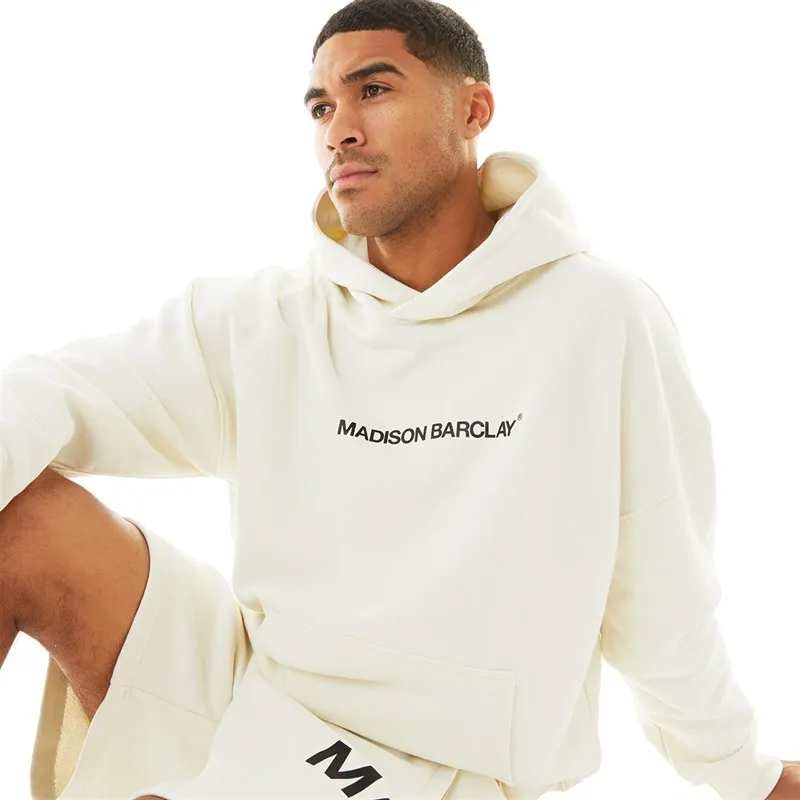 Madison Barclay Mens Flatbush Hoodie Marshmallow