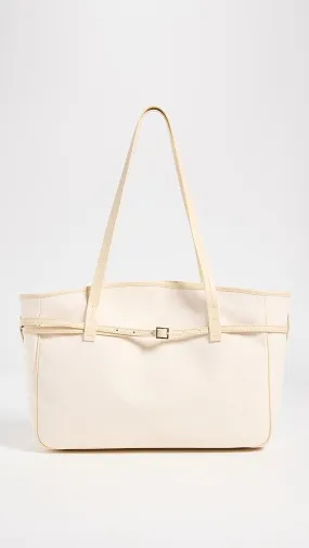 MANU Atelier   XL Du Jour Canvas and Soft Calf Leather Tote 