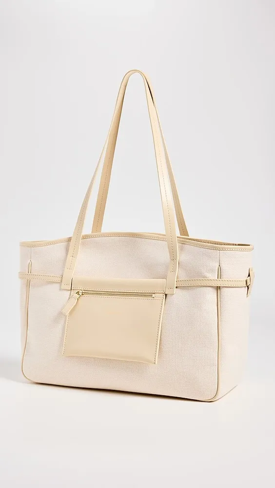 MANU Atelier   XL Du Jour Canvas and Soft Calf Leather Tote 