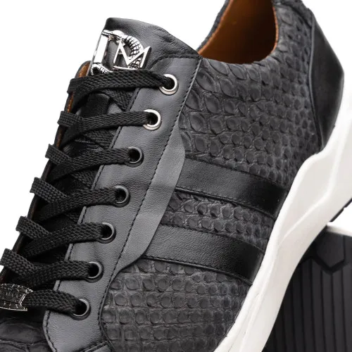 Marco Di Milano Verona Black Python & Calfskin Sneakers