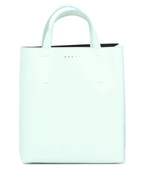 MARNI Women's Small Museo Colorblock Leather Tote with Detachable Strap - Light Blue