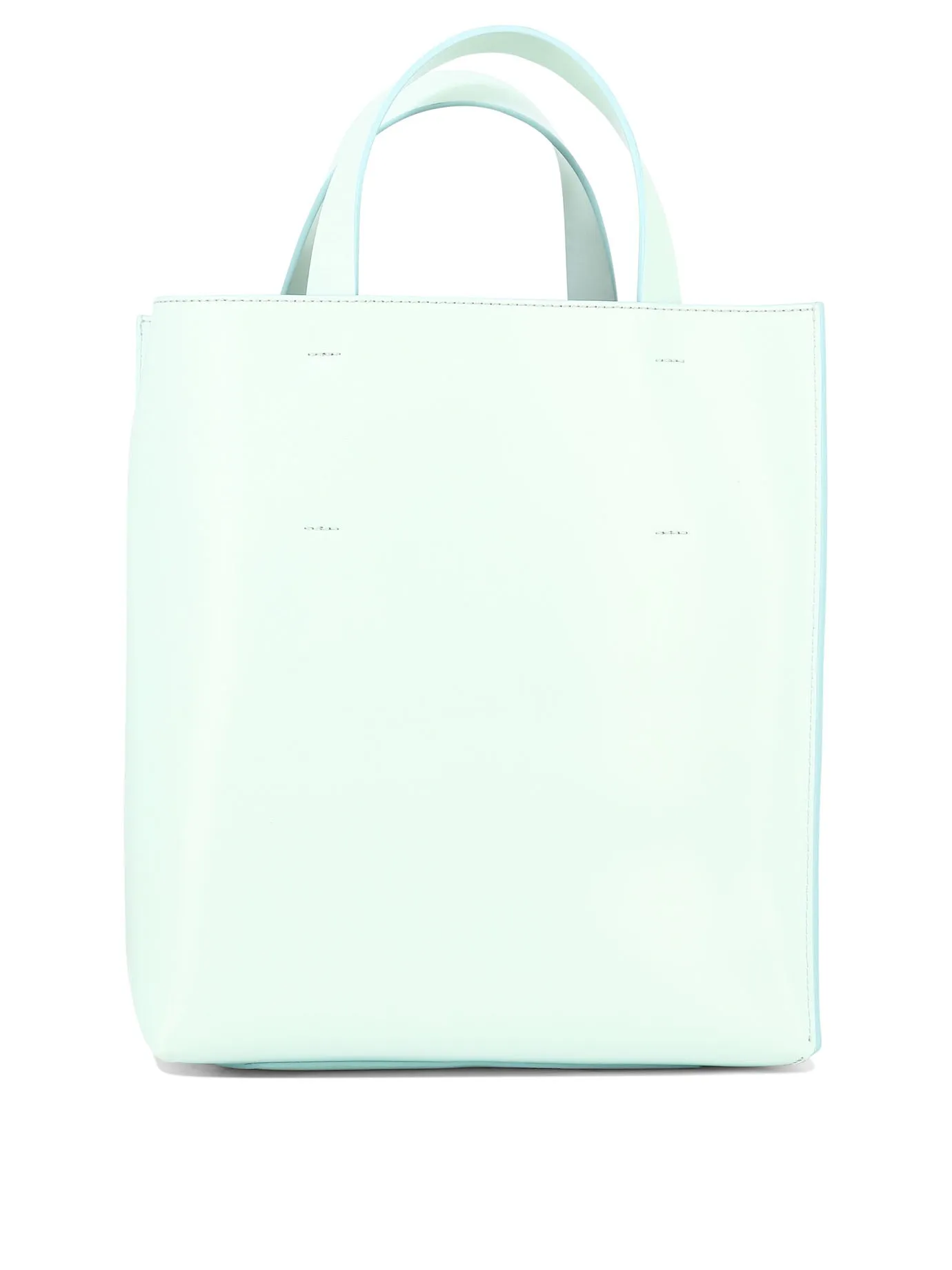 MARNI Women's Small Museo Colorblock Leather Tote with Detachable Strap - Light Blue