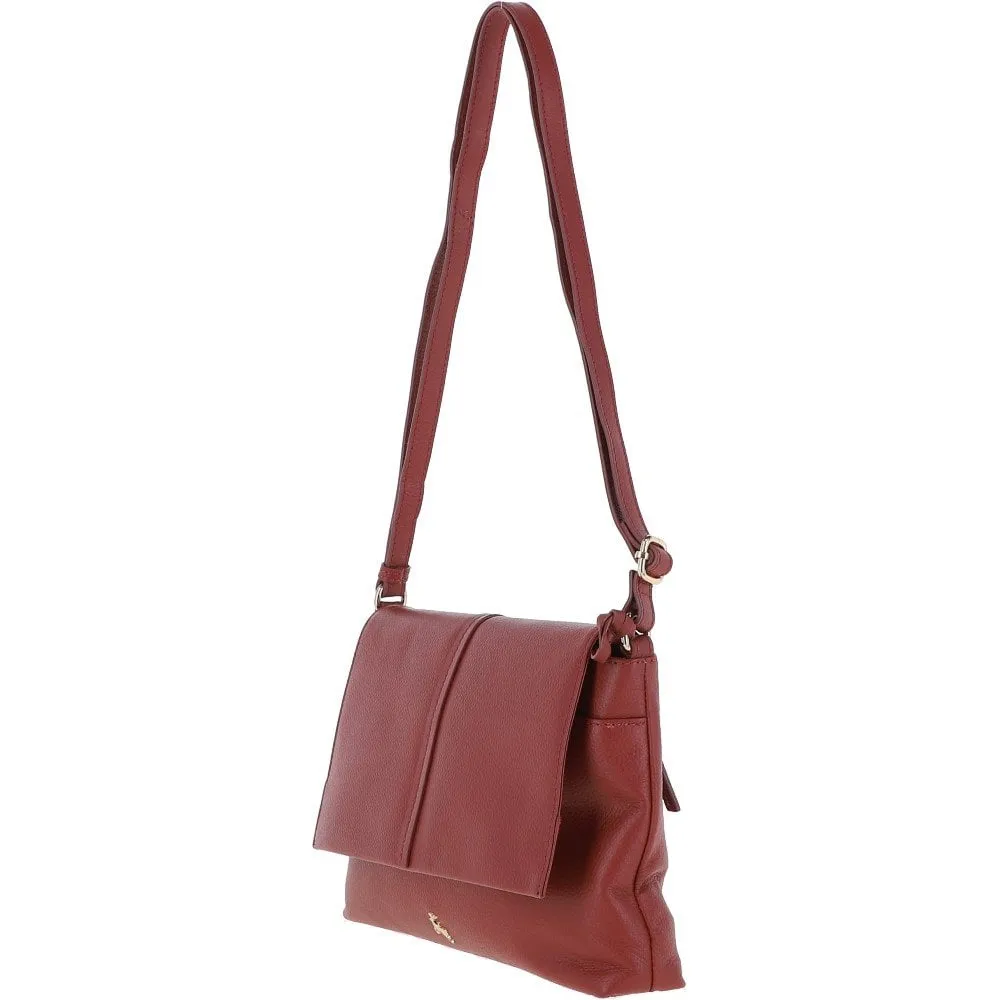 Medium Leather Shoulder Bag Red: 62551