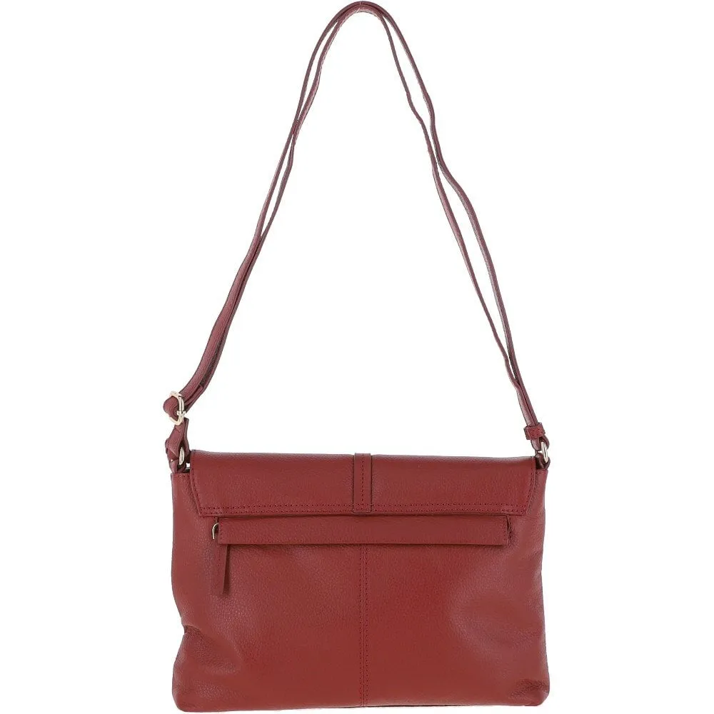 Medium Leather Shoulder Bag Red: 62551