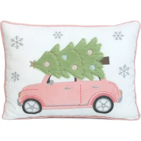 MON AMI Pink Holiday Lumbar Pillow