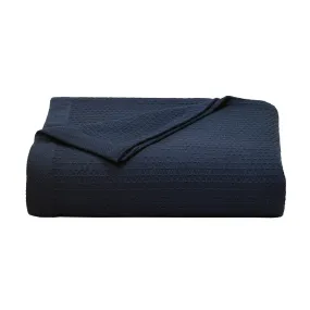 Nautica Baird Indigo Twin Blanket Distressed Blue Wash