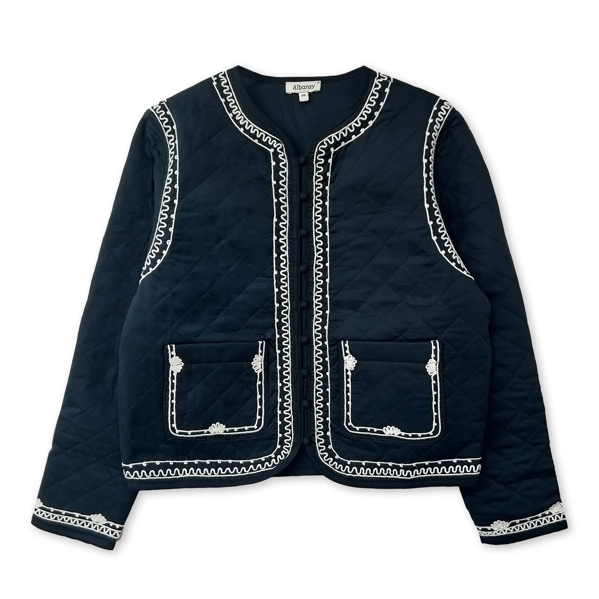 Navy Embroidered Jacket