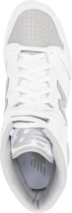 New Balance logo-patch leather sneakers White