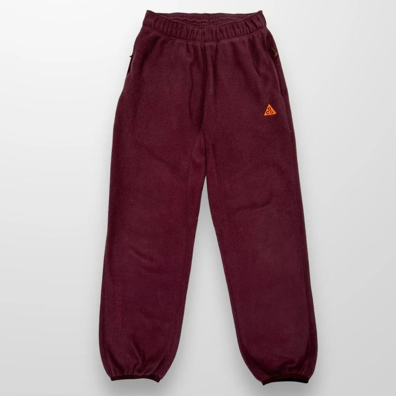 Nike ACG Polartec Tracksuit In 'Wolf Tree' Burgundy & Orange