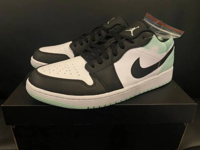 Nike Air Jordan 1 Low SE Tie-Dye 11.5 White Mint Foam Bl...