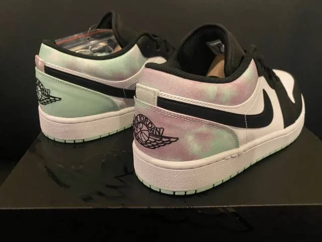 Nike Air Jordan 1 Low SE Tie-Dye 11.5 White Mint Foam Bl...