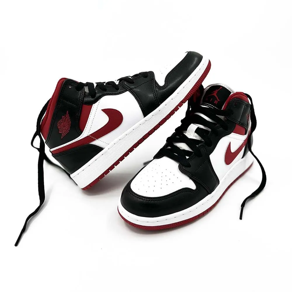 Nike Air Jordan 1 Mid Gym Red Black White (GS)