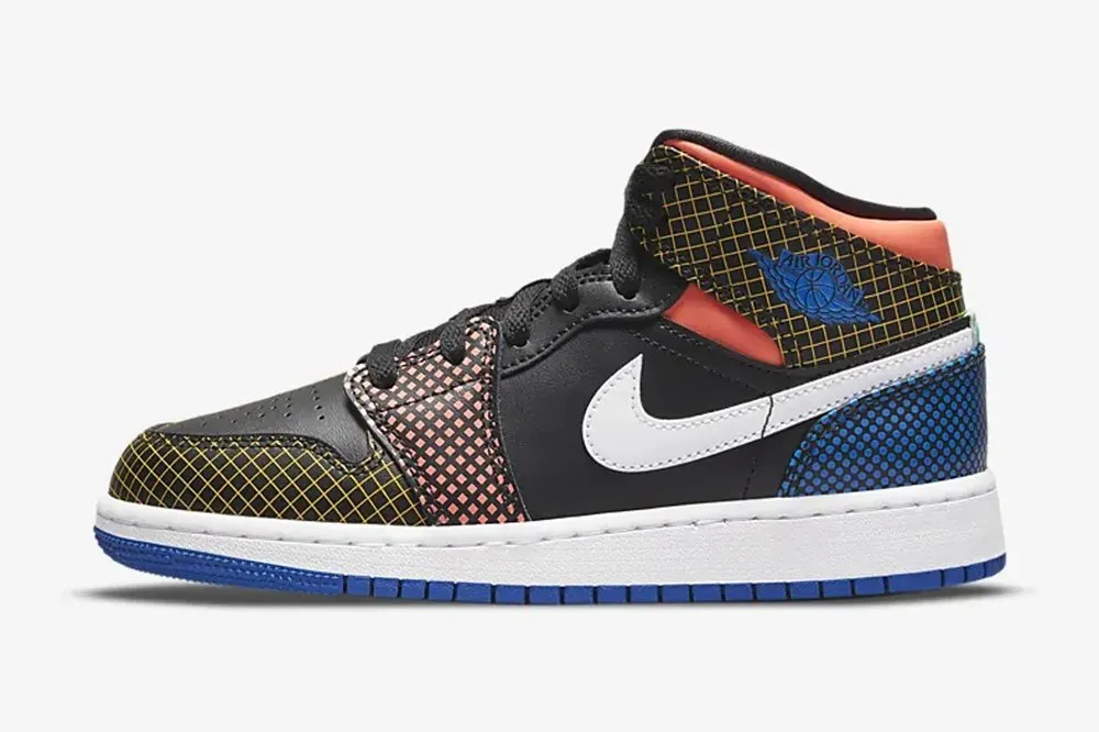 Nike Air Jordan 1 Mid MMD Multi-Colour Grid (GS)