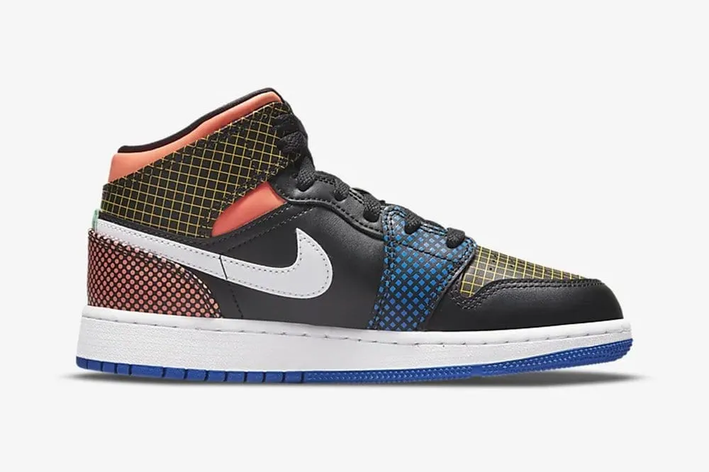 Nike Air Jordan 1 Mid MMD Multi-Colour Grid (GS)