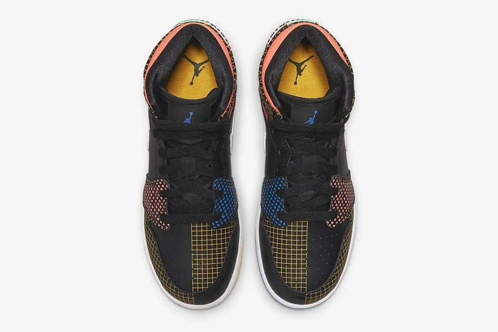 Nike Air Jordan 1 Mid MMD Multi-Colour Grid (GS)