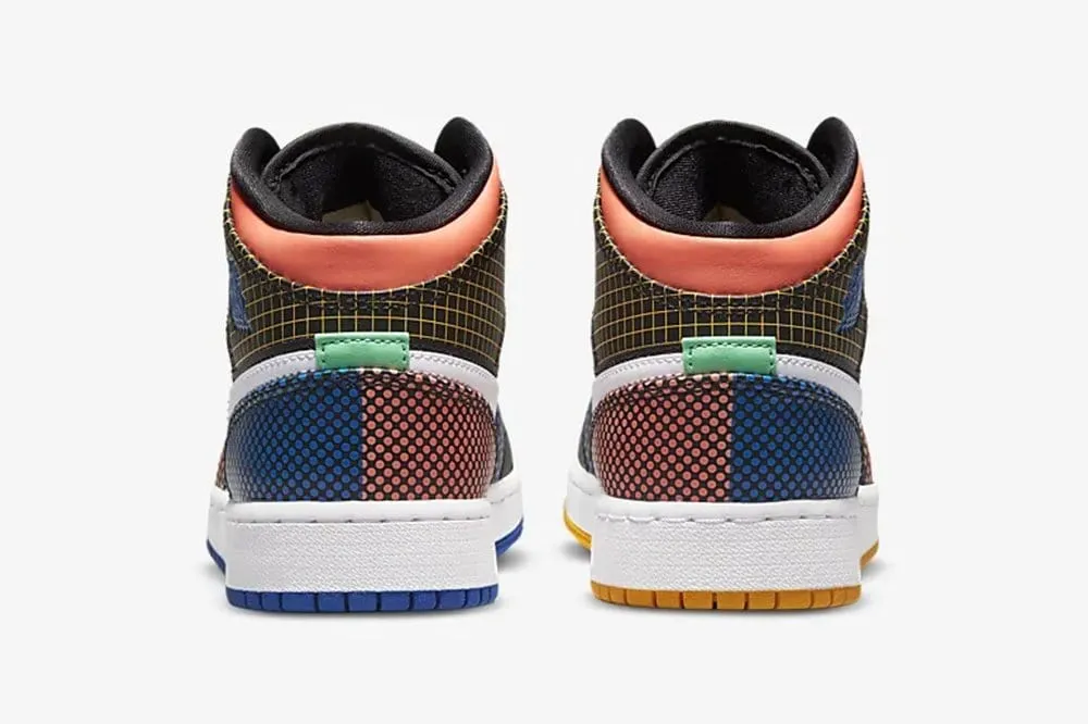 Nike Air Jordan 1 Mid MMD Multi-Colour Grid (GS)