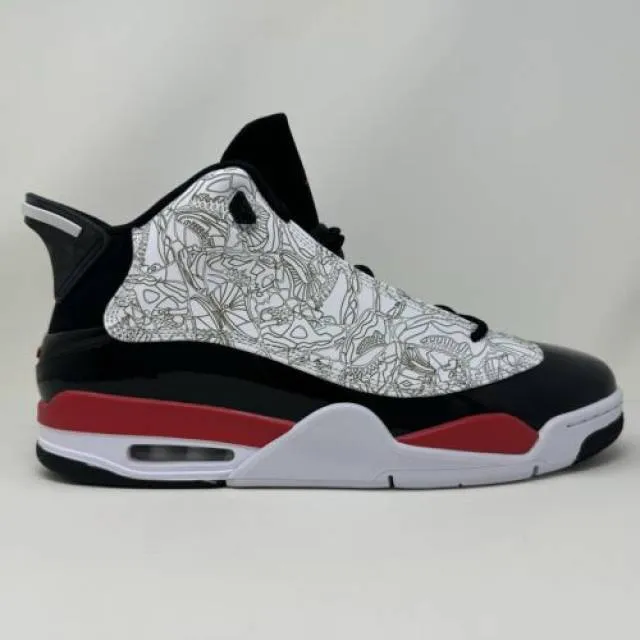 Nike Air Jordan Dub Zero Fire Red Black Red Laser Grey M...