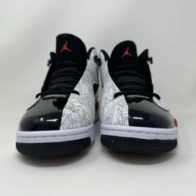 Nike Air Jordan Dub Zero Fire Red Black Red Laser Grey M...