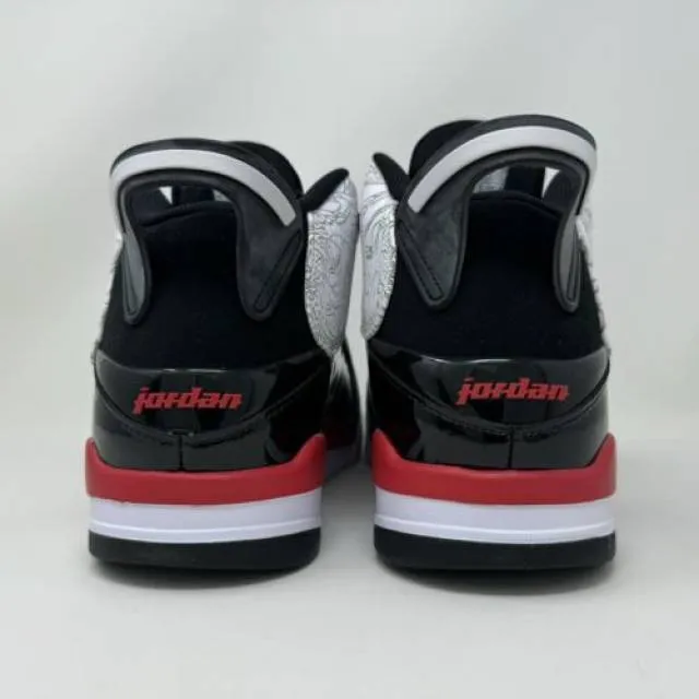 Nike Air Jordan Dub Zero Fire Red Black Red Laser Grey M...